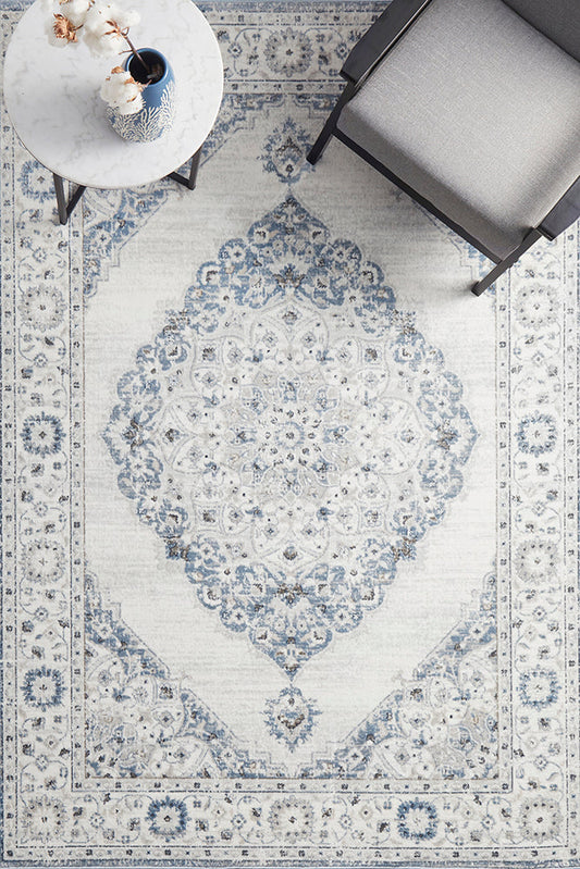 Mirova Blue and Silver Rug