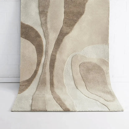 Mallee Ivory Beige Wool Rug