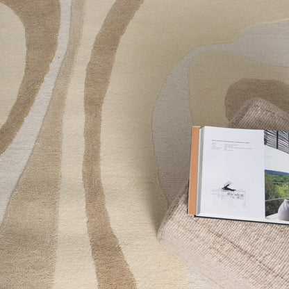 Mallee Ivory Beige Wool Rug