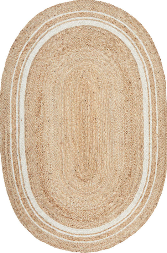 Lavelle Beige Jute Oval Rug