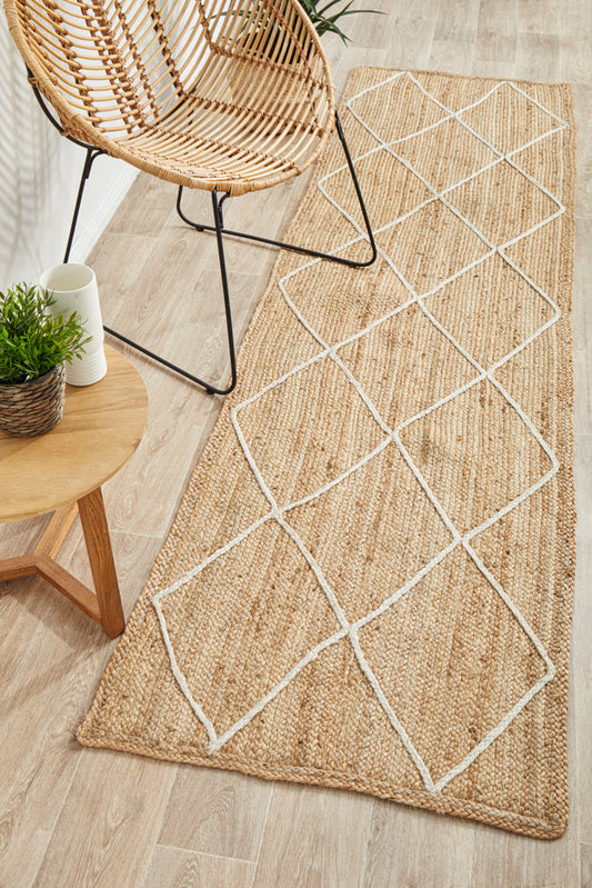 Lavelle Tusk Beige Jute Runner Rug
