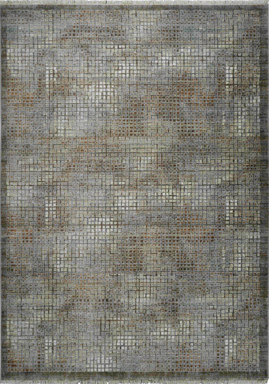 Oria Grid Rust Rug