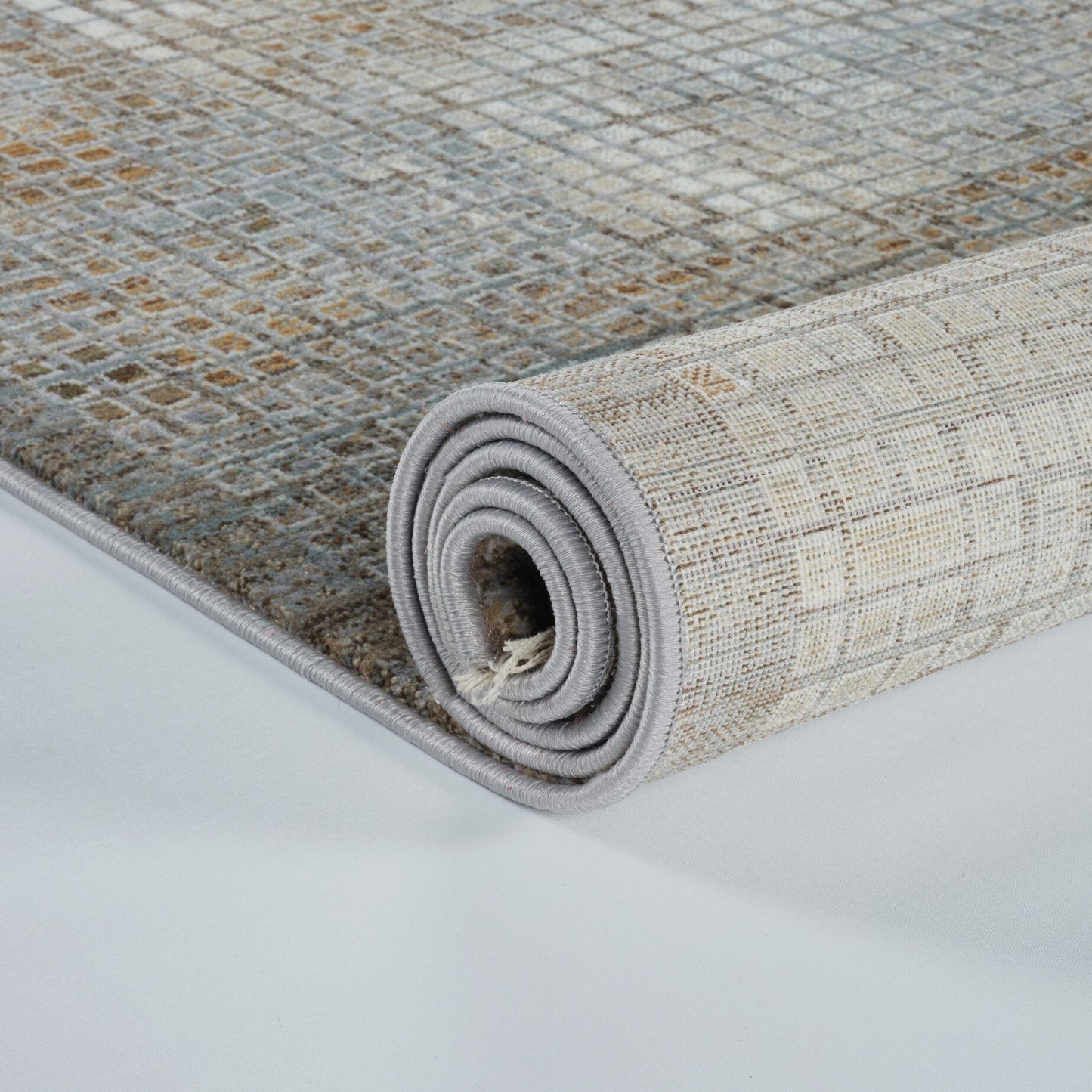 Oria Grid Rust Rug