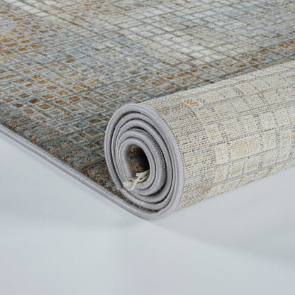 Oria Grid Rust Rug