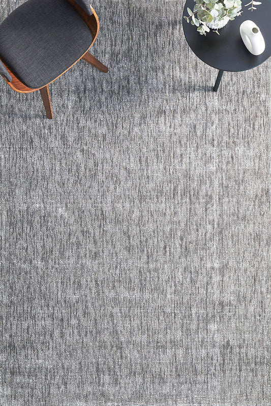Obsidia Stone Grey Polyester Rug