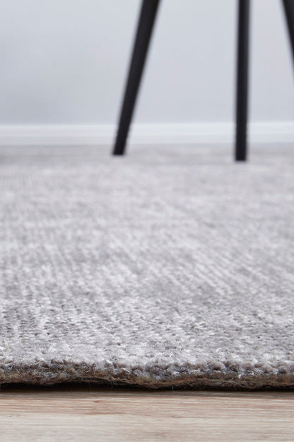 Obsidia Stone Grey Polyester Rug