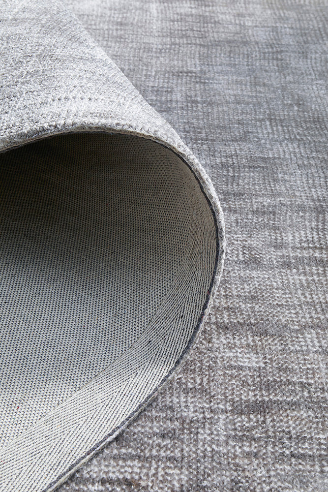Obsidia Stone Grey Polyester Rug