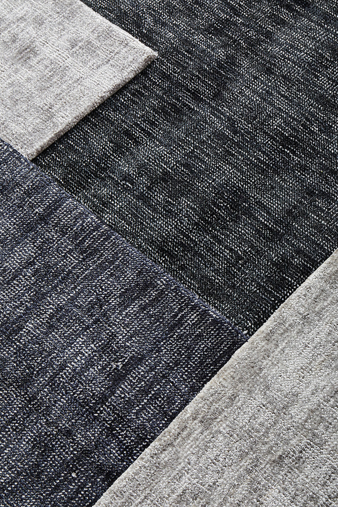 Obsidia Stone Grey Polyester Rug