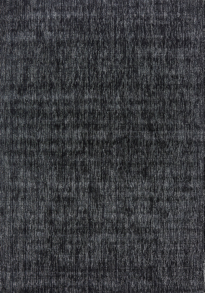Obsidia Black Polyester Rug