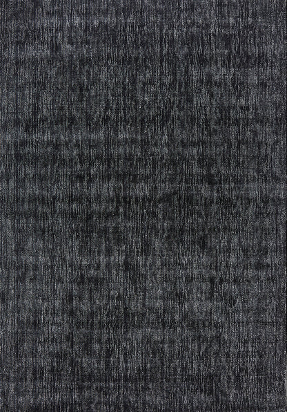Obsidia Black Polyester Rug