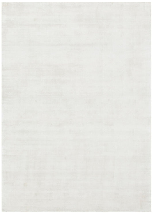 Rivareno Modern White Rug ‚Äö√Ñ√Æ viscose rug, soft sheen, subtle, Haus & Harbour
