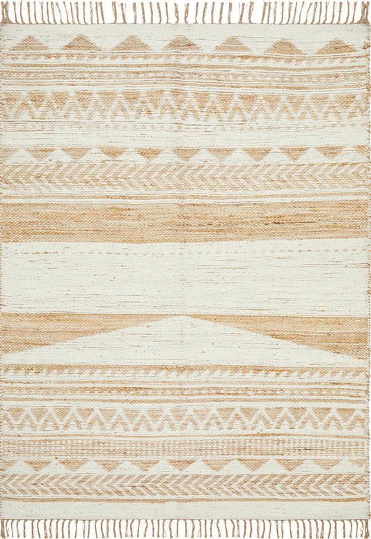 Riscala White and Beige Jute Rug
