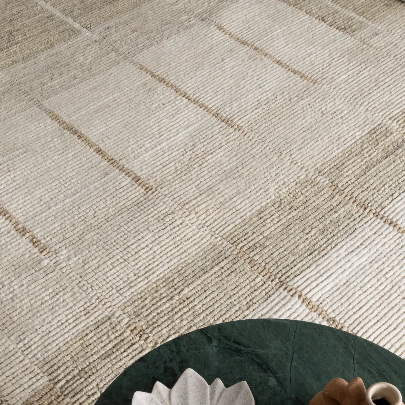 Zephyra Beige Wool Rug