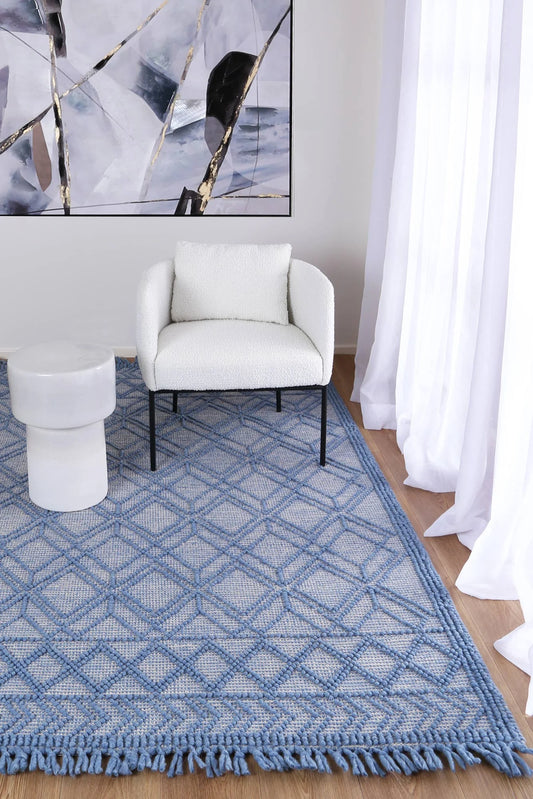 Avenza Blue Wool Rug