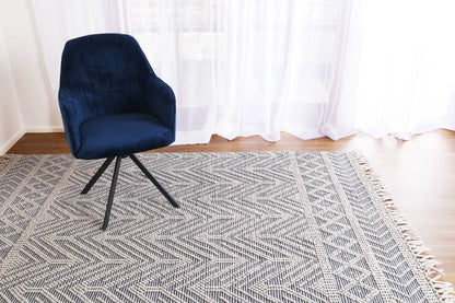 Vexa Ivory Grey Wool Rug