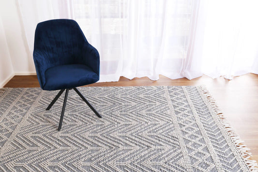 Vexa Ivory Grey Wool Rug