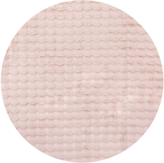 Perlana Blush Pink Washable Round Rug