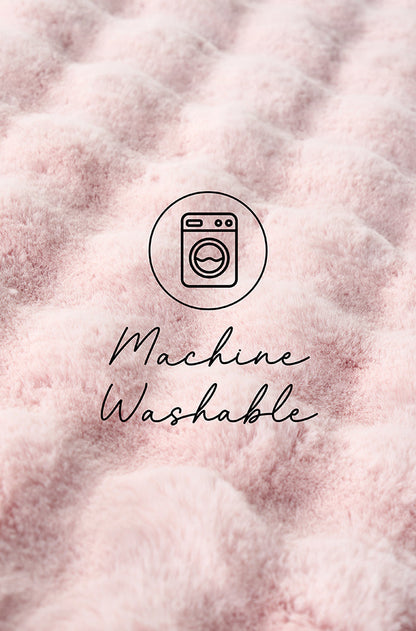 Perlana Blush Pink Washable Round Rug