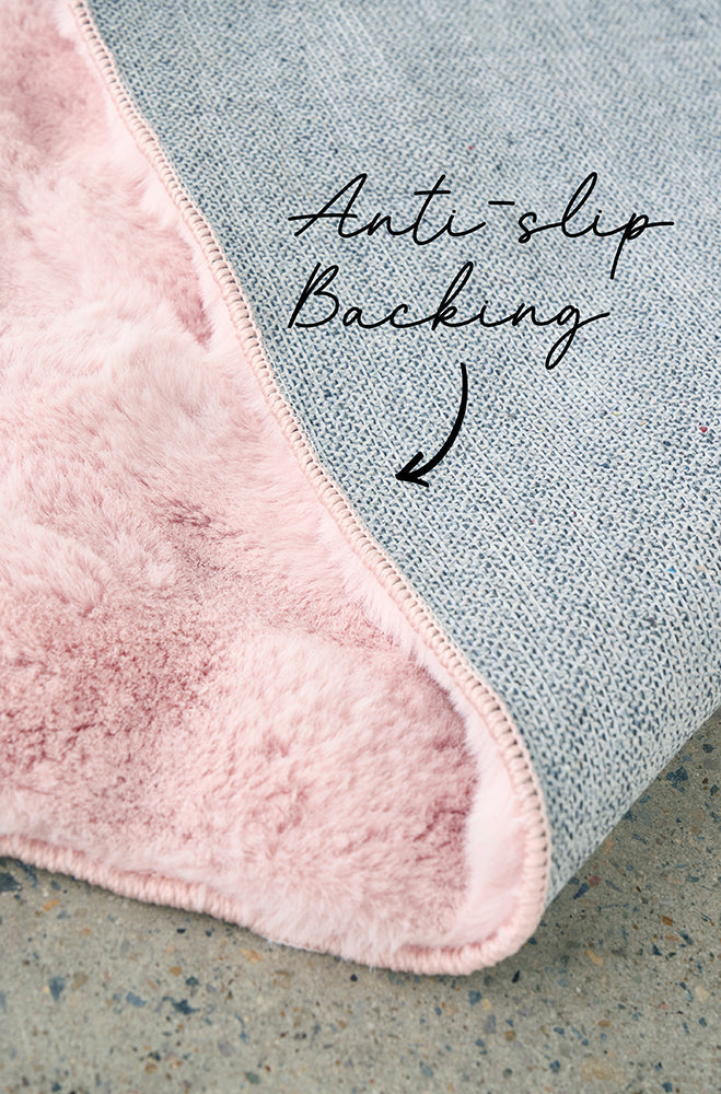Perlana Blush Pink Washable Rug