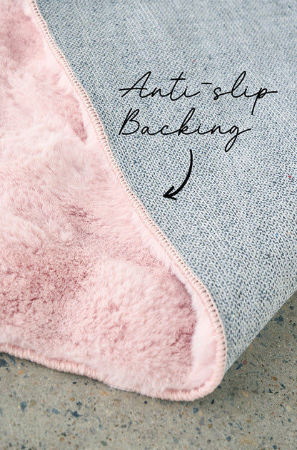 Perlana Blush Pink Washable Rug