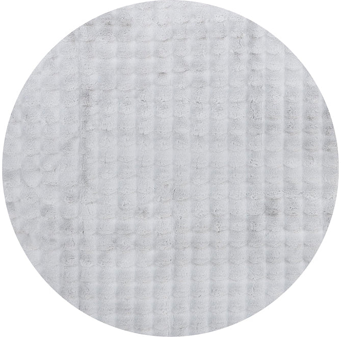 Perlana Silver Washable Round Rug