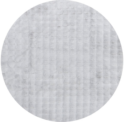Perlana Silver Washable Round Rug