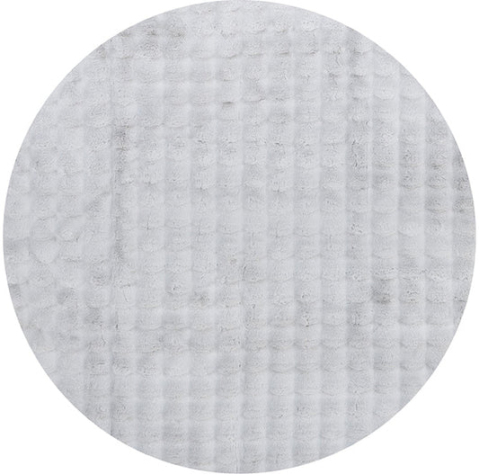 Perlana Silver Washable Round Rug