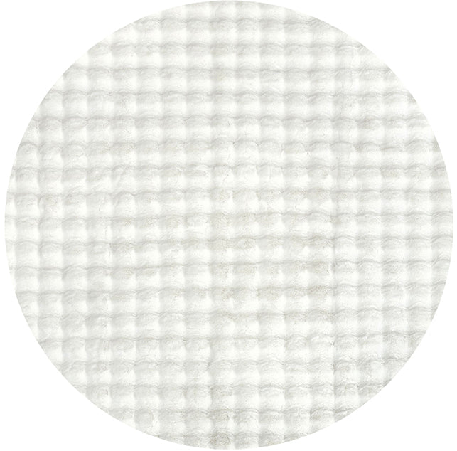 Perlana White Washable Round Rug