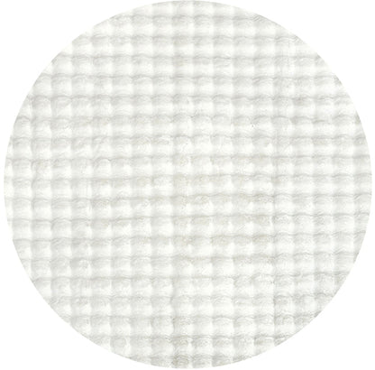 Perlana White Washable Round Rug