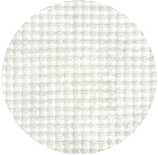 Perlana White Washable Round Rug