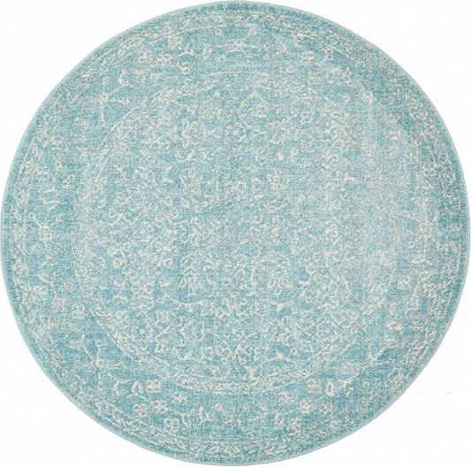 Pietra Denim Blue Round Rug
