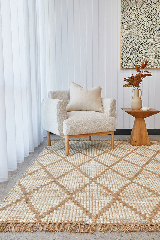 Rattana Natural Beige Jute Rug