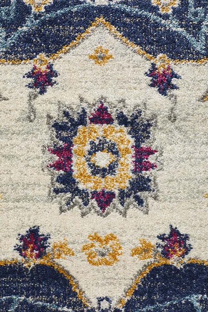 Ravella 201 Blue Polypropylene Round Rug