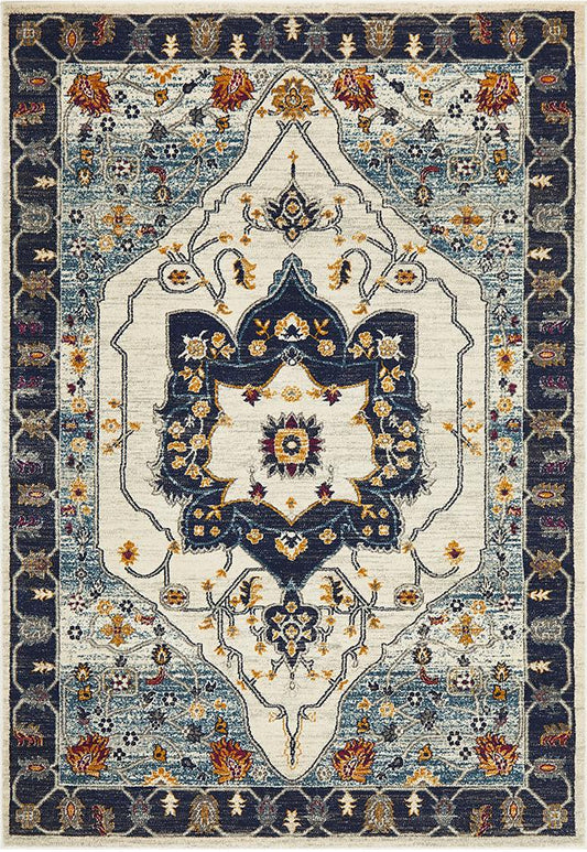 Ravella 201 Blue Polypropylene Rug