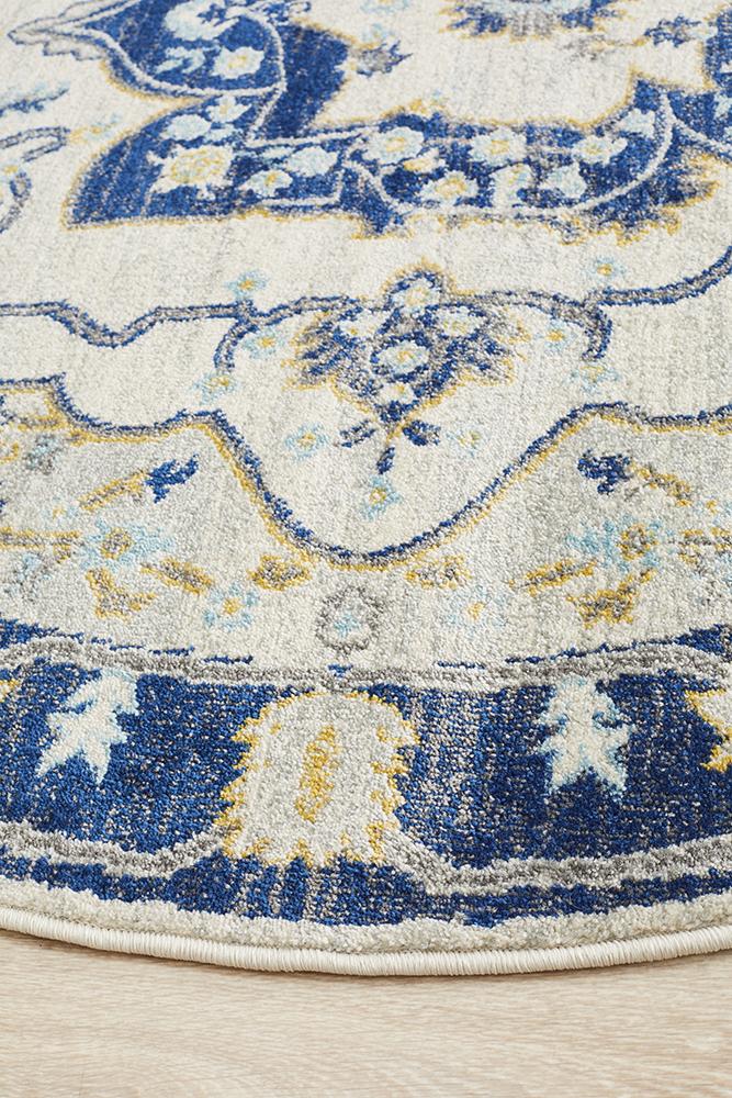 Ravella 201 Navy Polypropylene Round Rug