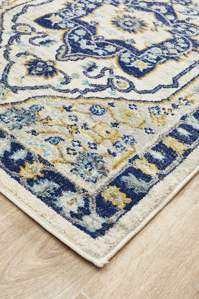 Ravella 201 Navy Polypropylene Runner Rug