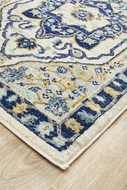 Ravella 201 Navy Polypropylene Runner Rug