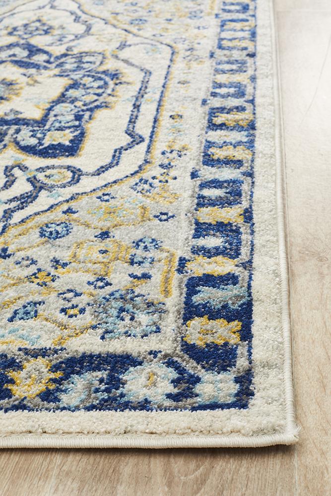 Ravella 201 Navy Polypropylene Runner Rug