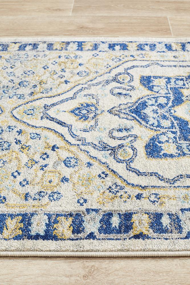 Ravella 201 Navy Polypropylene Runner Rug