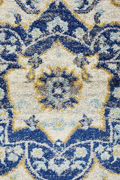 Ravella 201 Navy Polypropylene Runner Rug