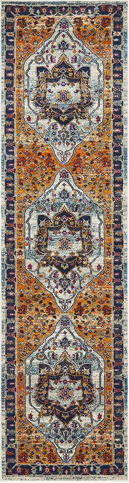 Ravella 201 Rust Orange Polypropylene Runner Rug