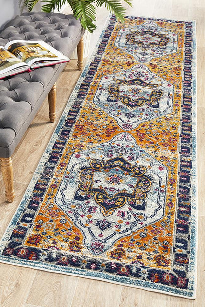 Ravella 201 Rust Orange Polypropylene Runner Rug