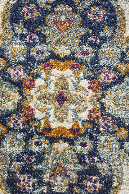 Ravella 202 Blue Polypropylene Round Rug