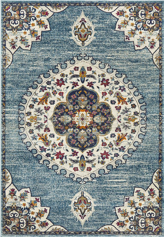 Ravella 202 Blue Polypropylene Rug