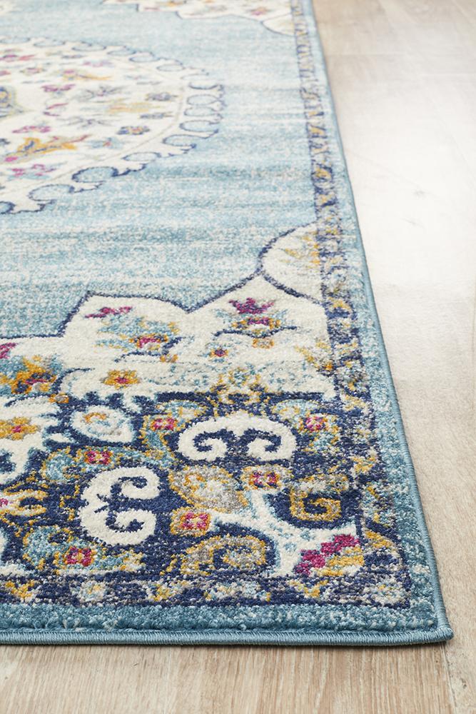 Ravella 202 Blue Polypropylene Rug