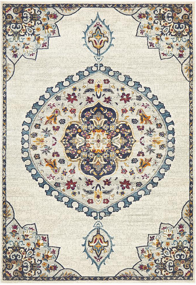 Ravella 202 White Polypropylene Rug