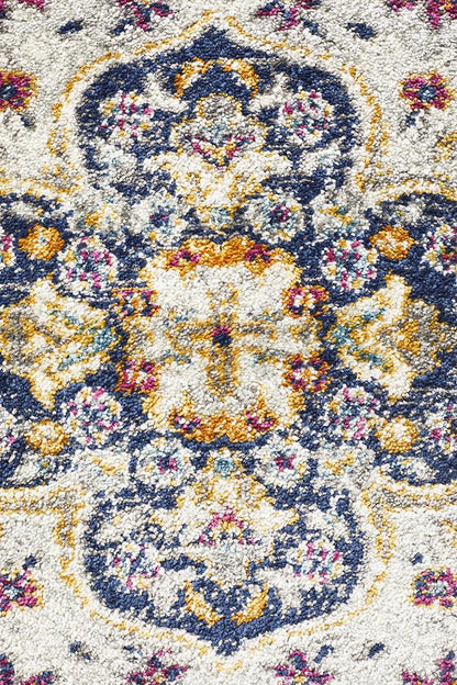 Ravella 202 White Polypropylene Runner Rug