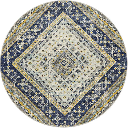 Ravella 203 Navy Polypropylene Round Rug