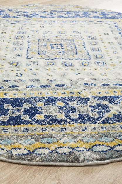 Ravella 203 Navy Polypropylene Round Rug