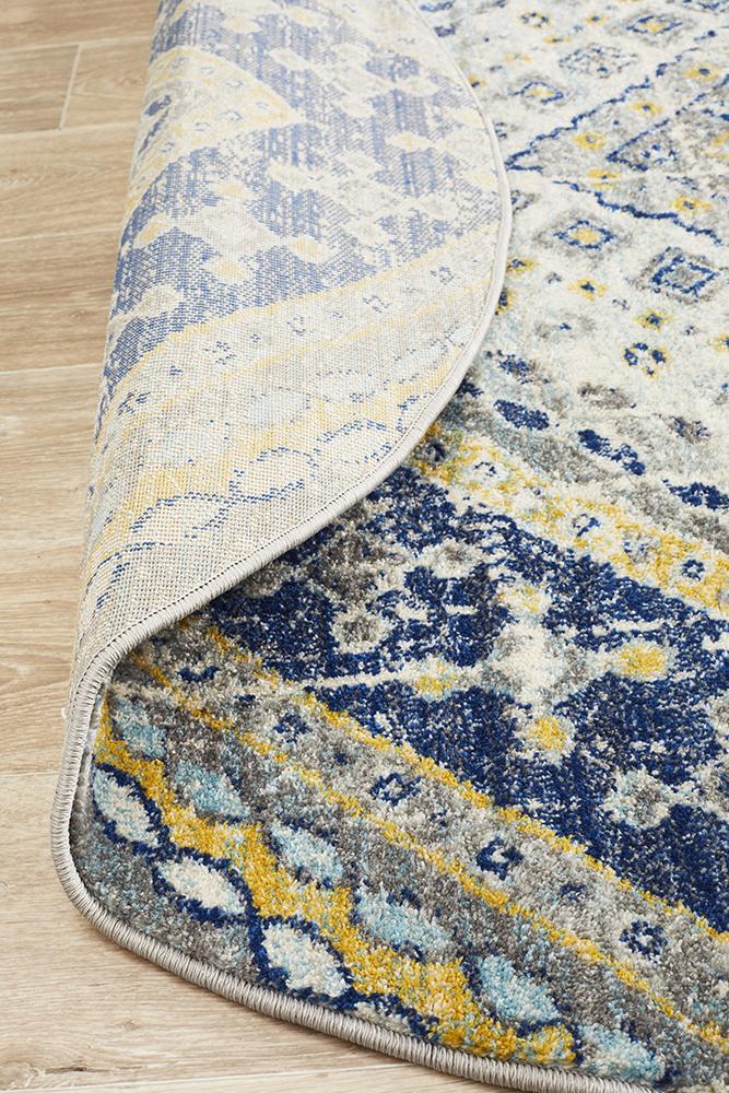 Ravella 203 Navy Polypropylene Round Rug